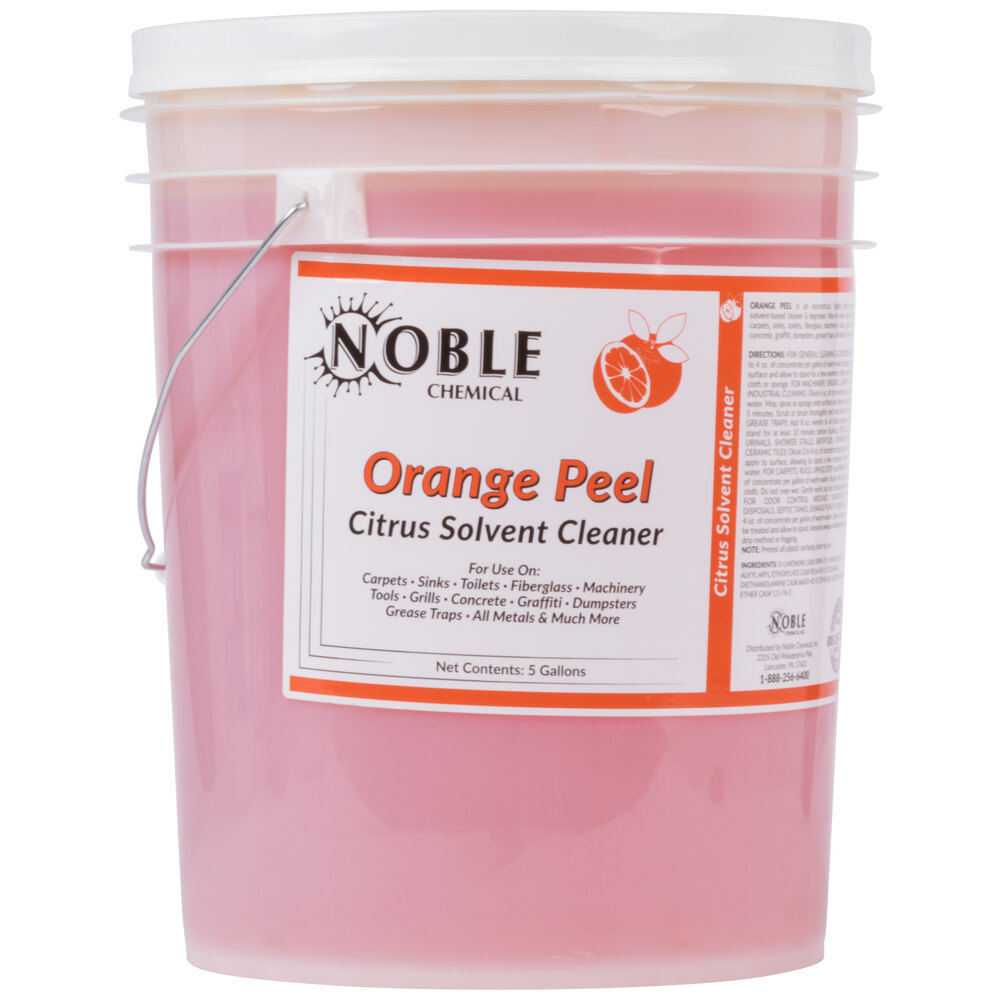 Noble Chemical 5 Gallon Orange Peel Citrus Solvent Cleaner - Ecolab® 14559 Alternative