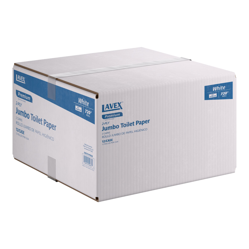Premium 2-Ply 720' Universal Jumbo Toilet Paper Roll with 9