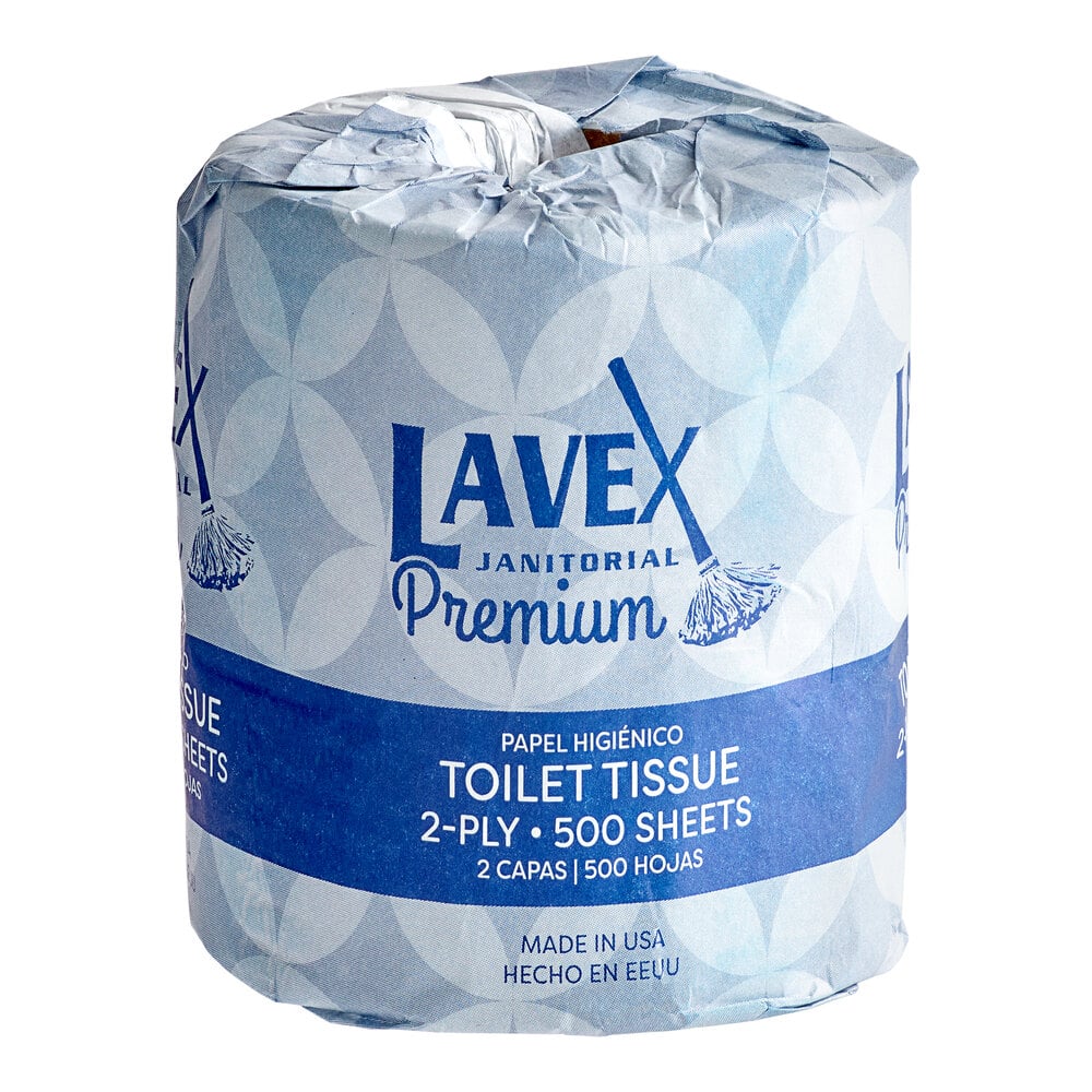 Lavex Janitorial 4 1/2" x 3 1/2" Premium IndividuallyWrapped 2Ply