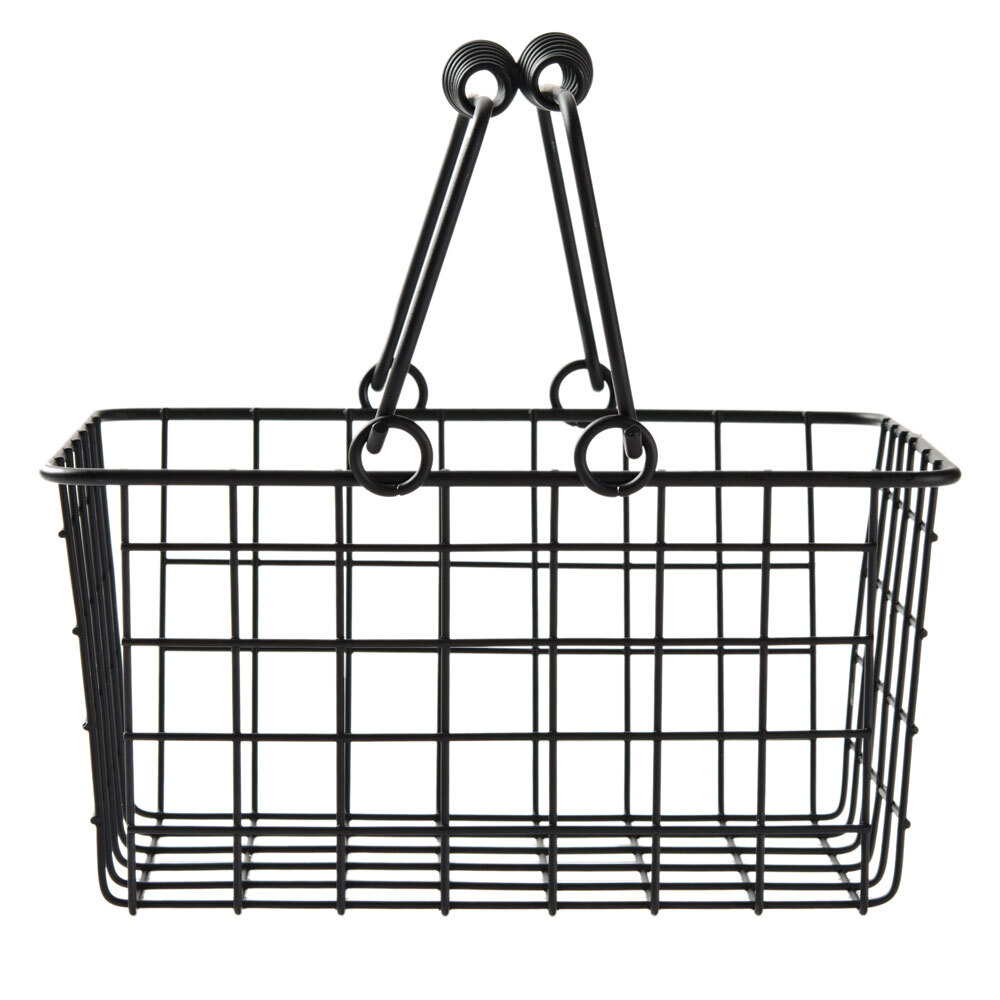 American Metalcraft RBHB975 Black Tabletop Market Basket 9" x 7" x 5"