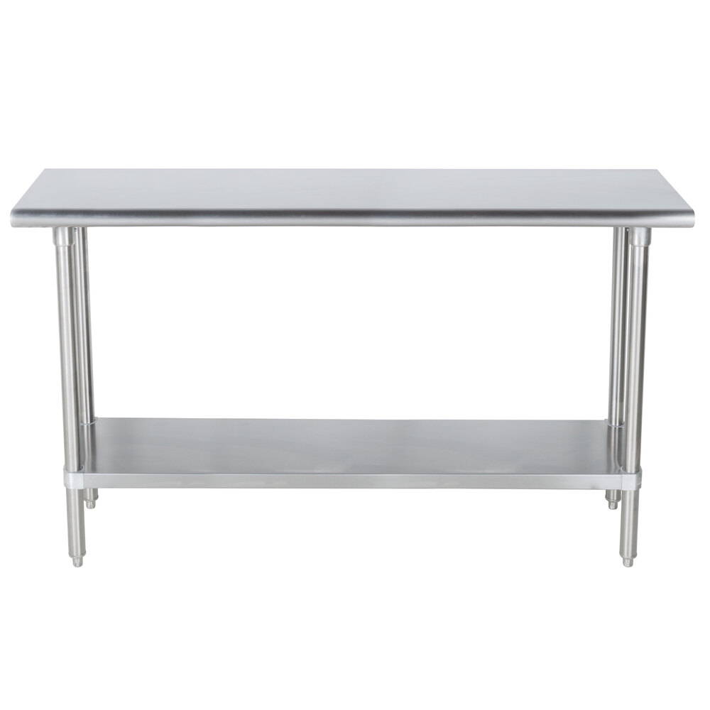 Advance Tabco SLAG-184 18" x 48" 16 Gauge Stainless Steel Work Table 16 Vs 18 Gauge Stainless Steel Table
