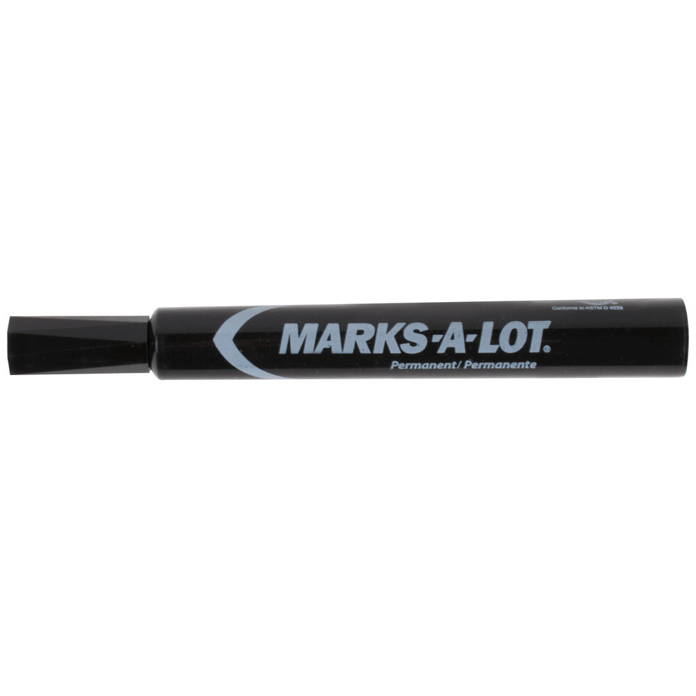 Avery® 8888 MarksALot Large Black Chisel Tip Desk Style Permanent