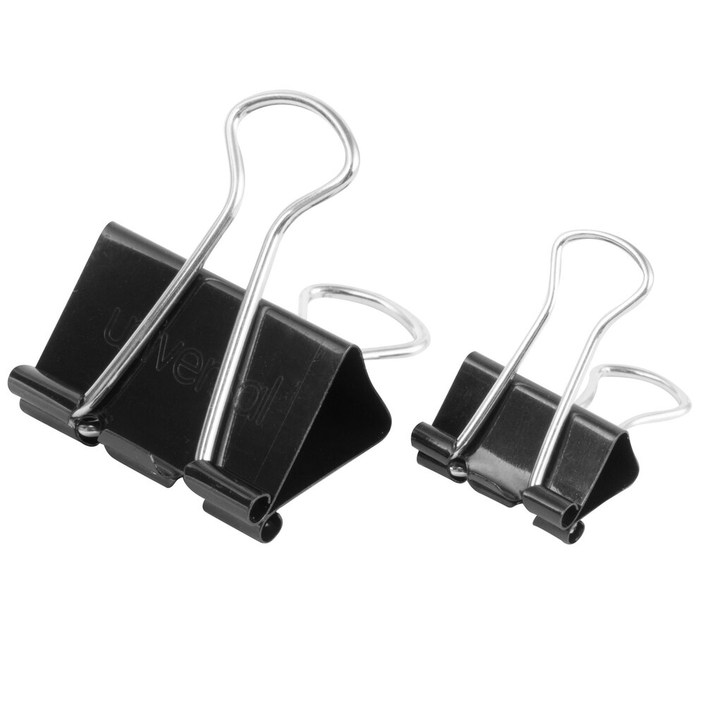 Universal UNV11160 Black Small and Medium Binder Clips