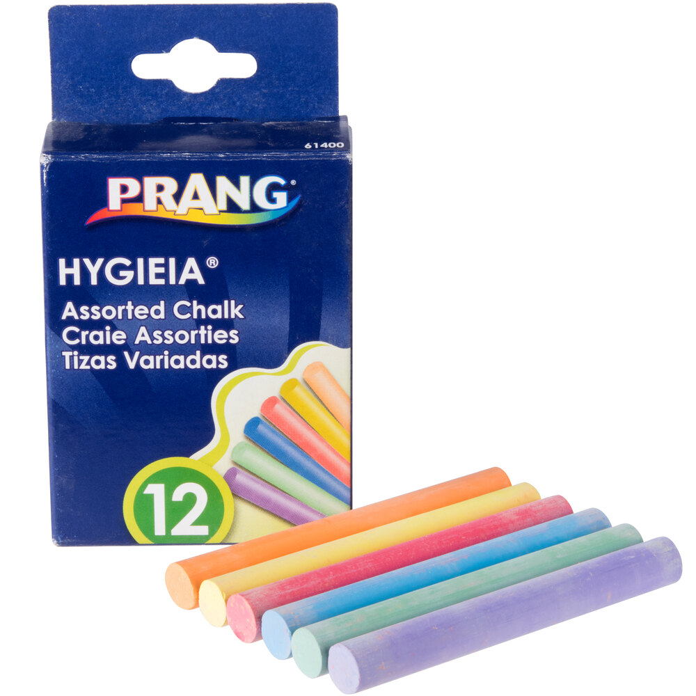 Prang Hygieia Dustless Color Chalk Assorted 12/Box