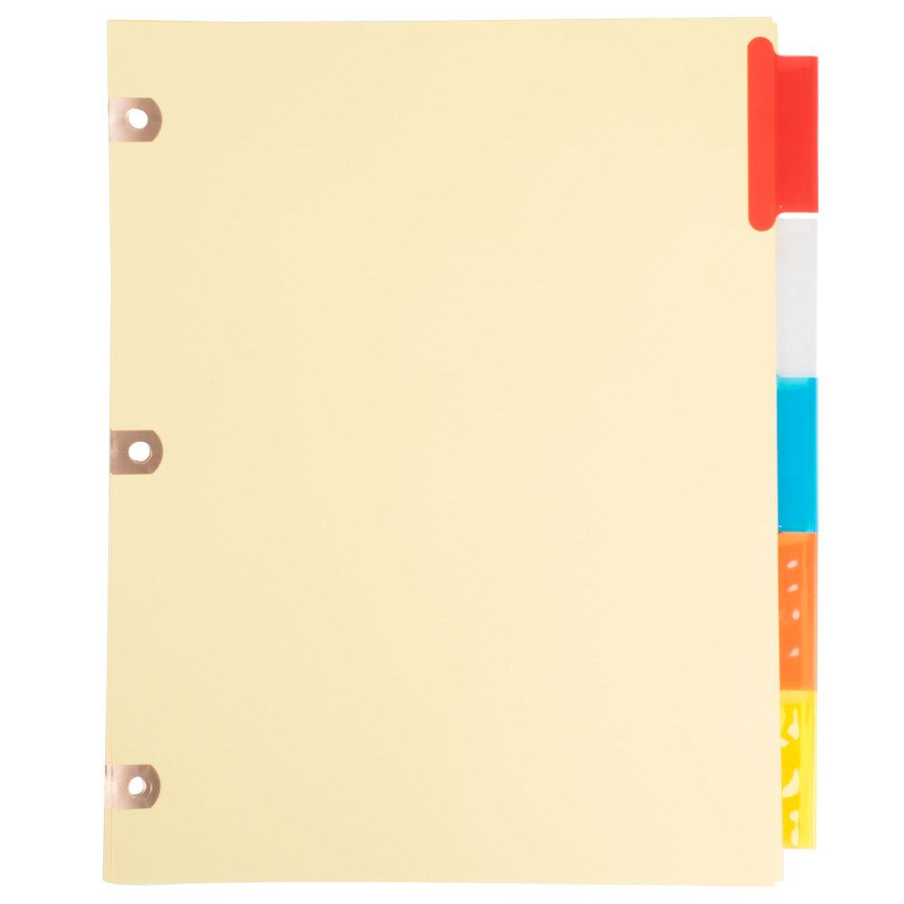 Avery® 23280 Big Tab 5Tab MultiColor Tab Dividers with Copper Reinforcements