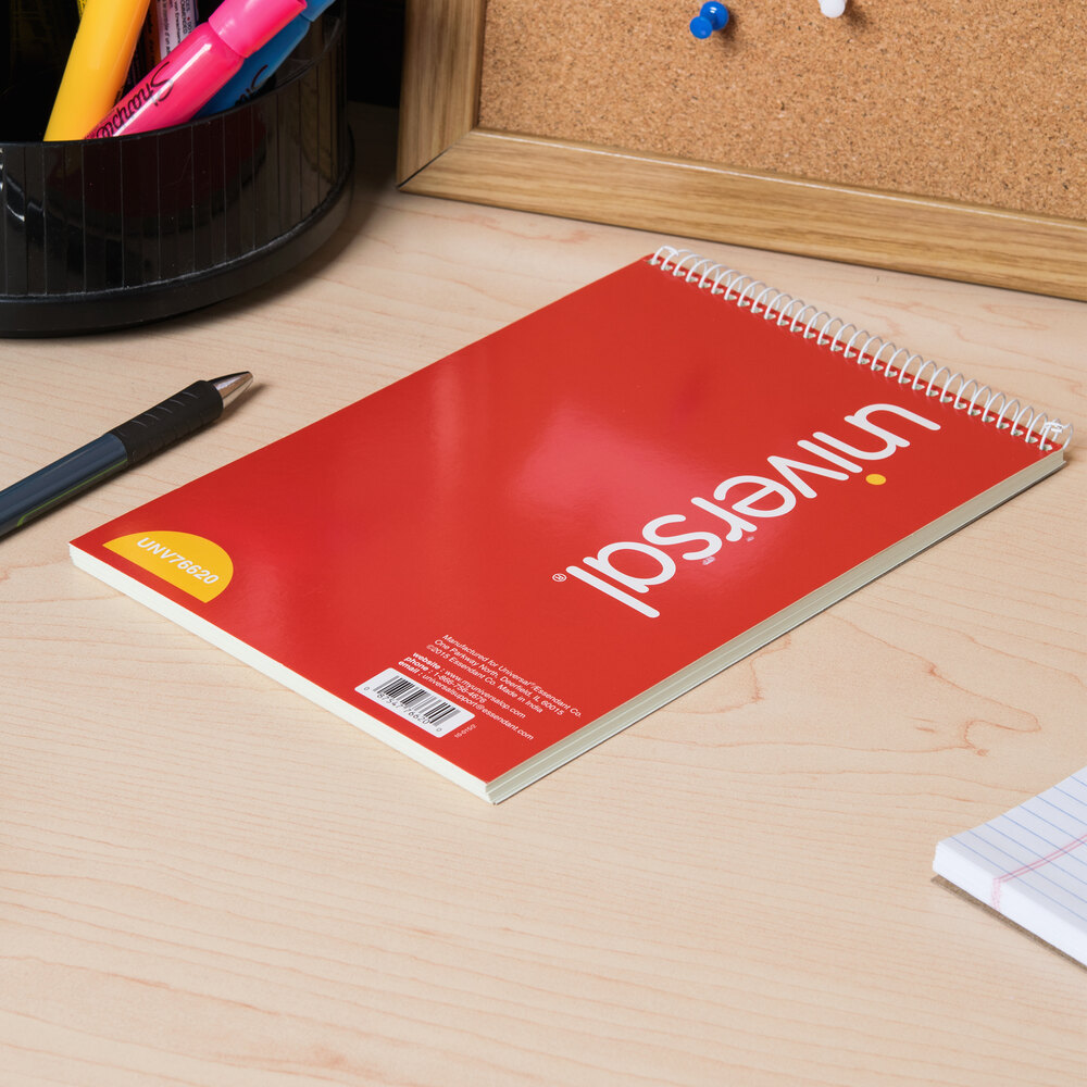 Universal UNV76620 6" x 9" Green Gregg Rule Steno Book 60 Sheets