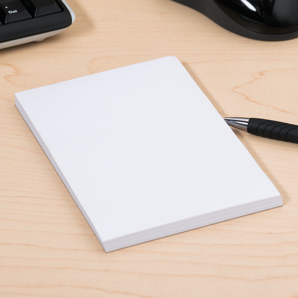 Universal UNV35614 4" x 6" Unruled White Scratch Pad 100 Sheets 12/Pack