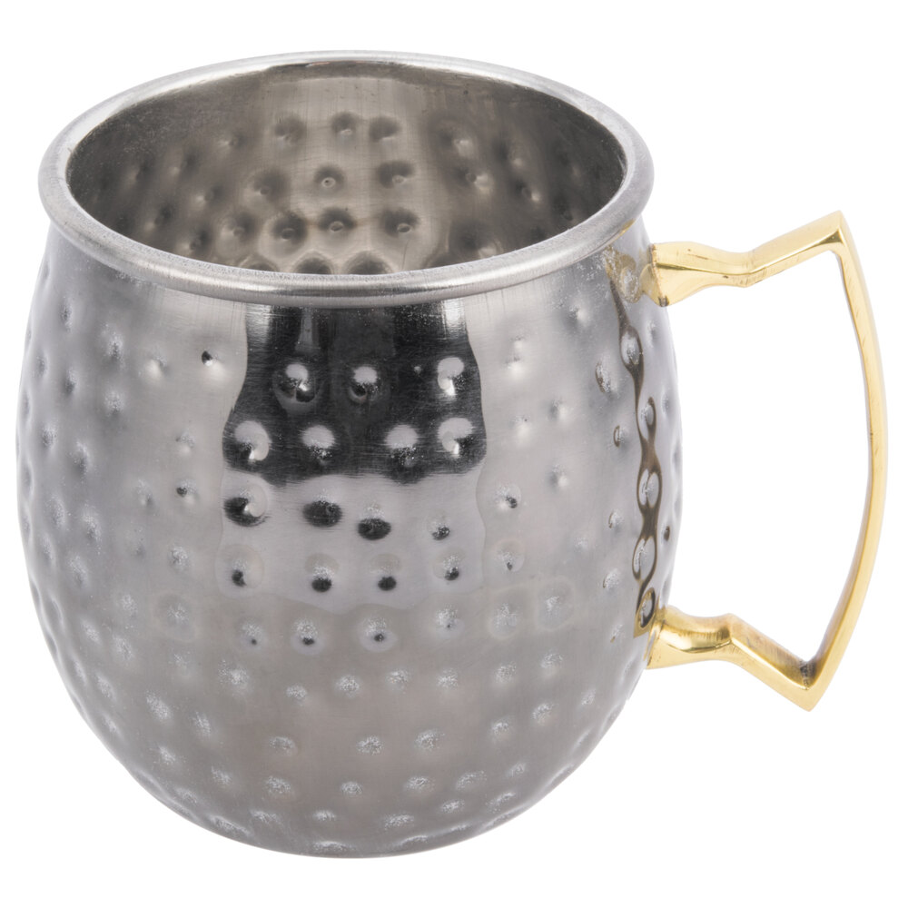 American Metalcraft BM16H 16 oz. Hammered Black Moscow Mule Mug