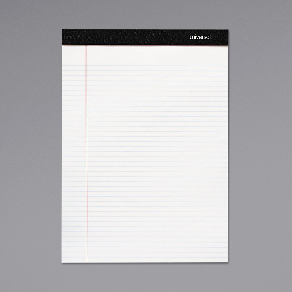 50 sheets, 5x8 inches, white 12 ruled pads UNIVERSAL 