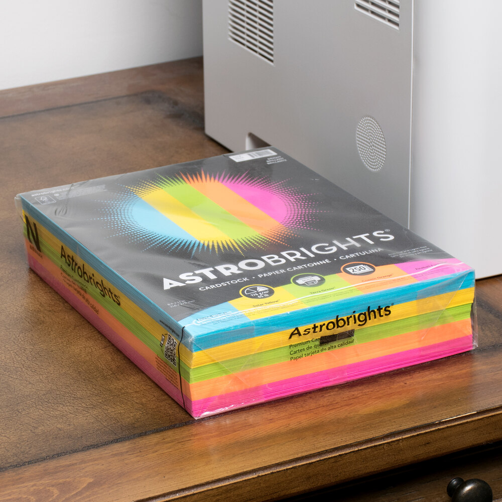 Neenah 99904 Astrobrights 8 1/2" x 11" Bright Assorted 65 Smooth Color