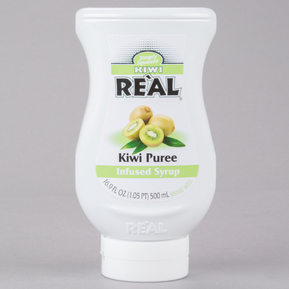 Real 16.9 fl. oz. Kiwi Puree Infused Syrup