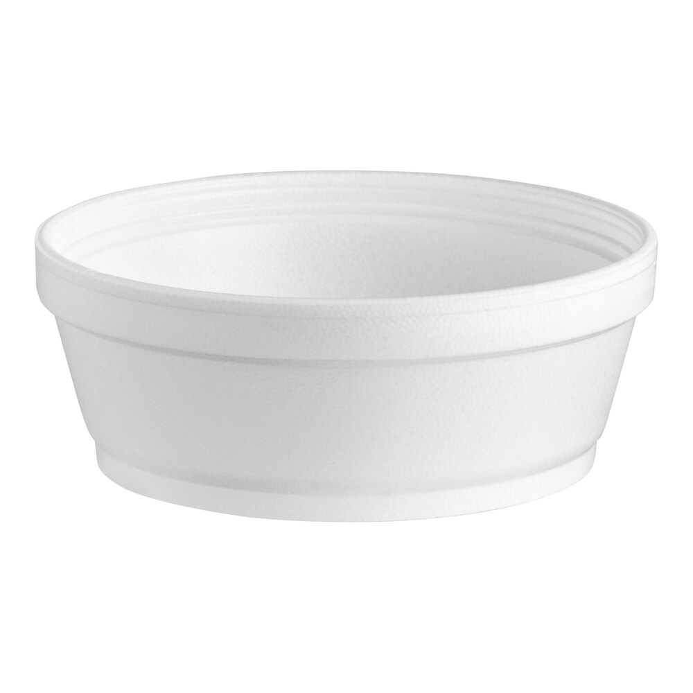Dart 8SJ32 8 oz. White Foam Bowls in Bulk (500/Case)