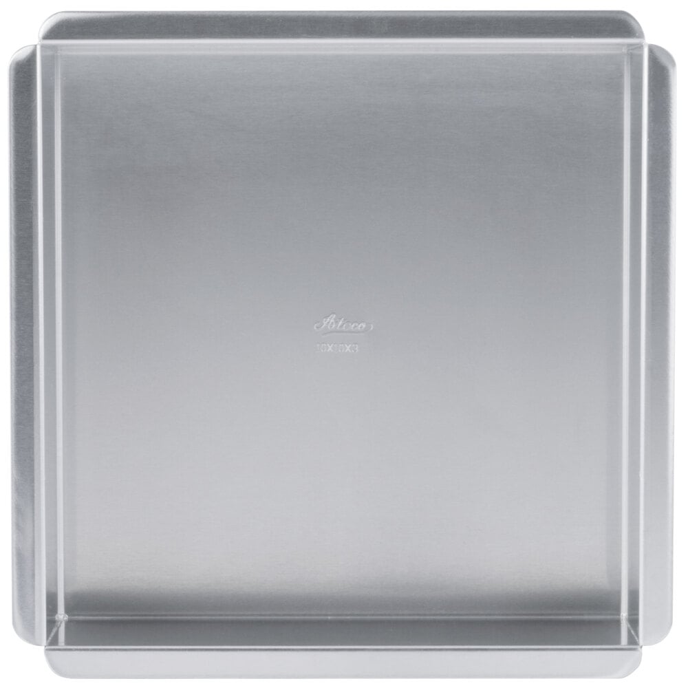 Ateco 12088 8 x 8 x 3 Aluminum Square Straight-Sided Cake Pan