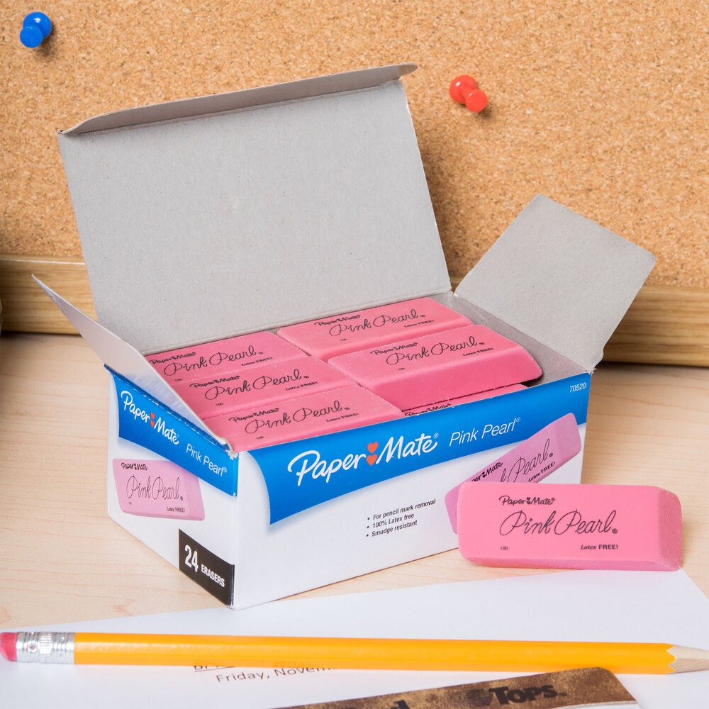 Paper Mate 70520 Medium Pink Pearl Eraser 24/Box PaperMate PAP70520