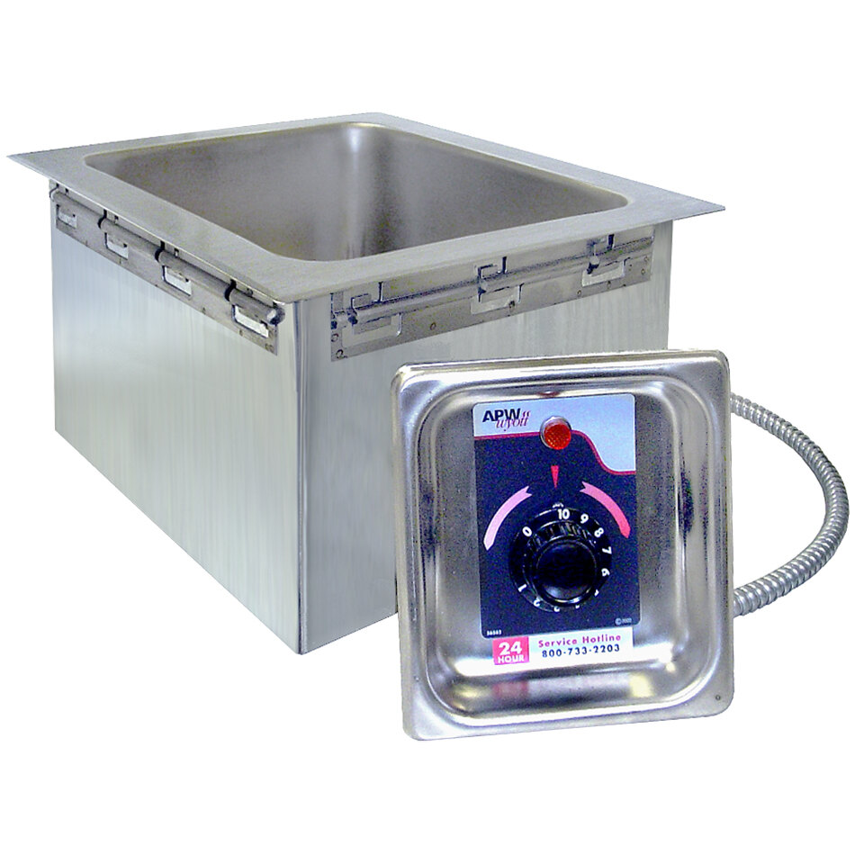 APW Wyott HFW12D 1/2 Size Insulated One Pan Drop In Hot Food Well with