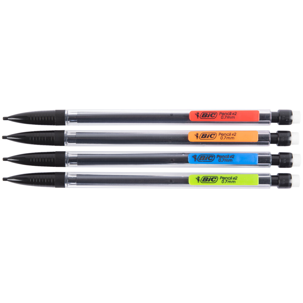 Bic MP11 Clear Barrel 0.7mm XtraLife HB Lead 2 Mechanical Pencil 12