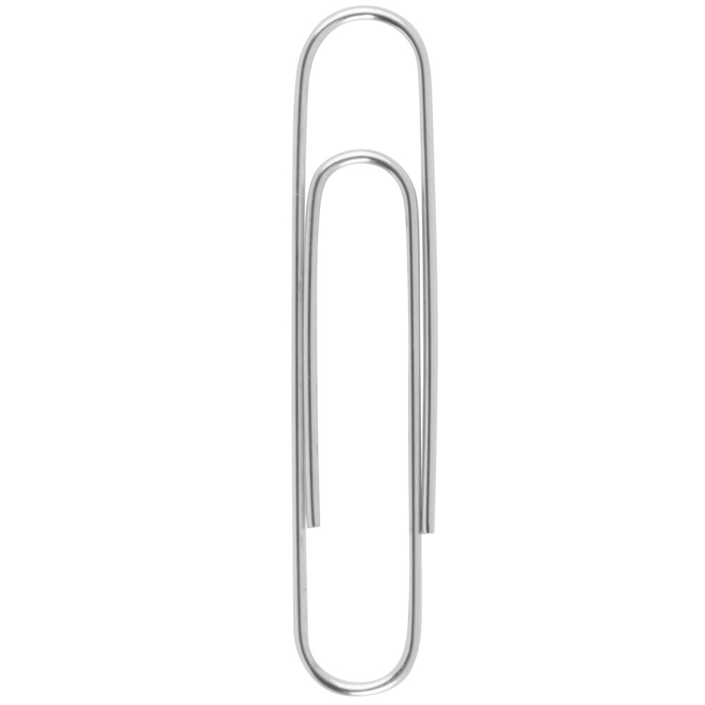 Acco 72580 Silver Smooth Finish 100 Count Jumbo Paper Clips 10/Box