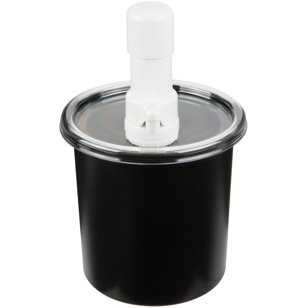 Cambro 1.7 Qt. Black Insulated ColdFest Condiment Dispenser Kit with