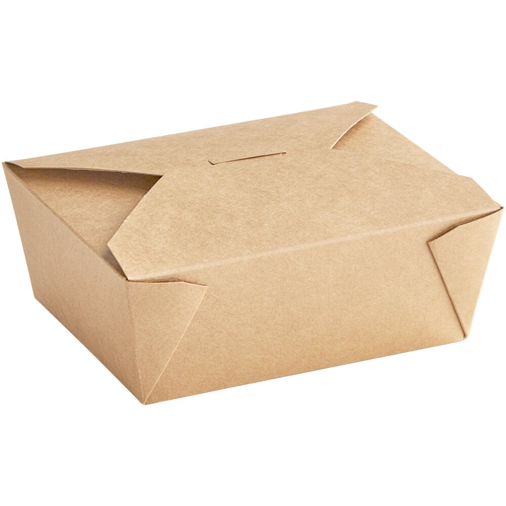Choice Kraft Microwavable Folded Paper #8 Take-Out Container 6