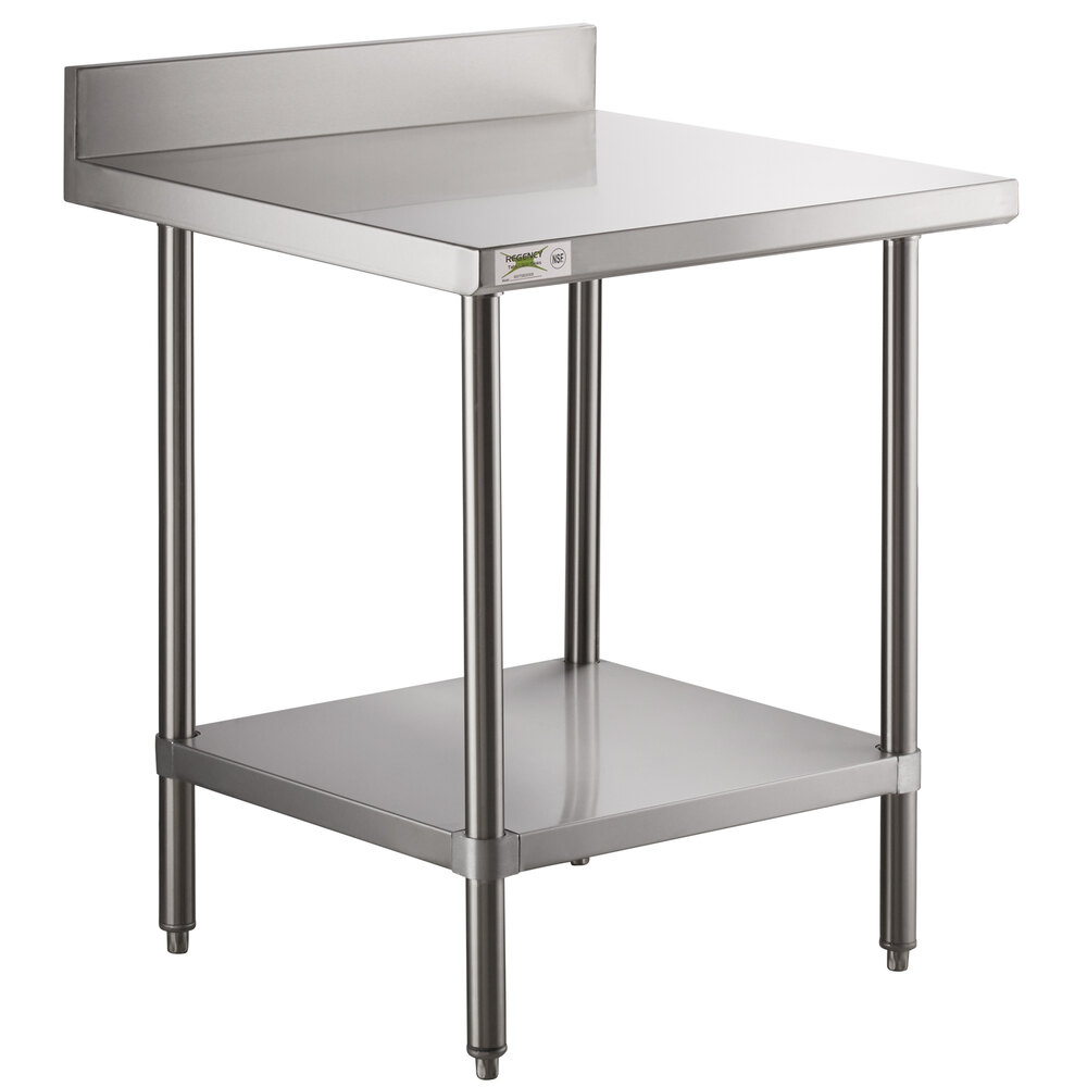 Regency 30" x 30" 16Gauge Stainless Steel Commercial Work Table with 4