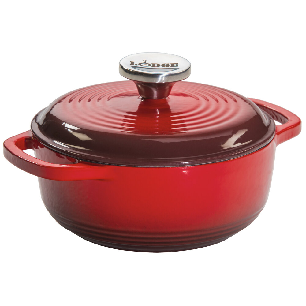  Lodge Color EC11S43 Enameled Cast Iron Skillet, Island Spice  Red, 11-inch: Dutch Ovens: Home & Kitchen