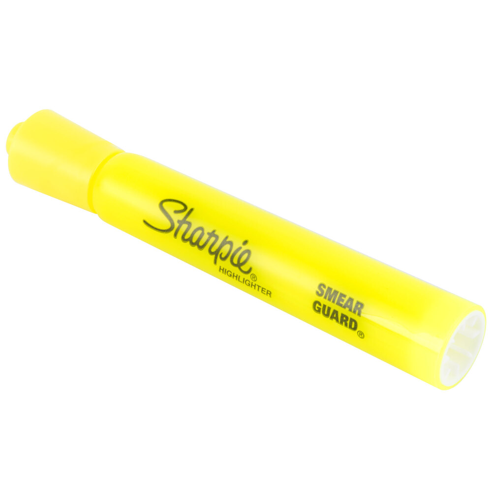 Genie Highlighters With Chisel Tip, Fluorescent Yellow 5er Pack