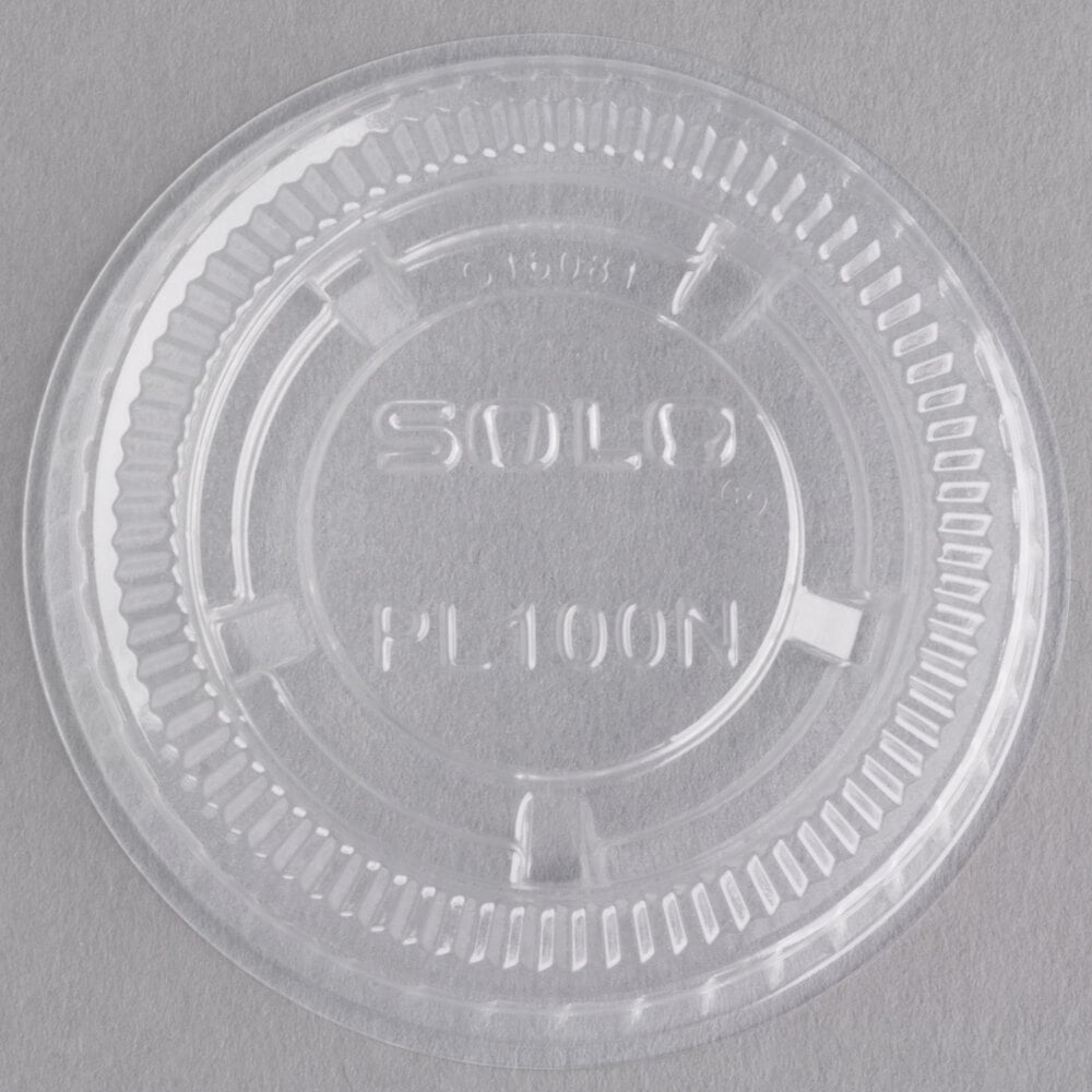 Solo PL100N Small Clear Plastic Souffle / Cup Lid 2500/Case
