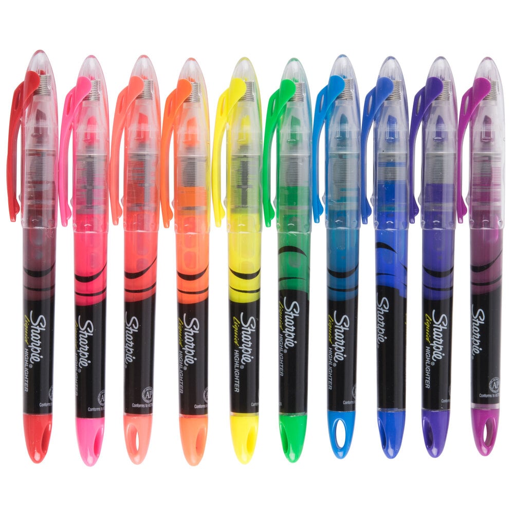 Sharpie 24415PP Accent Liquid Chisel Tip Pen Style Highlighter, Color