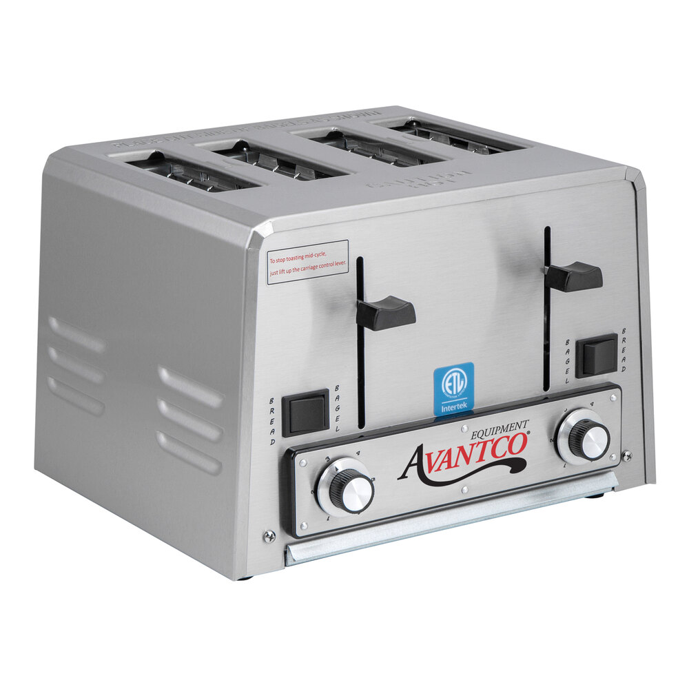 Avantco THD27208 HeavyDuty Bread/Bagel Switch 4Slice Commercial