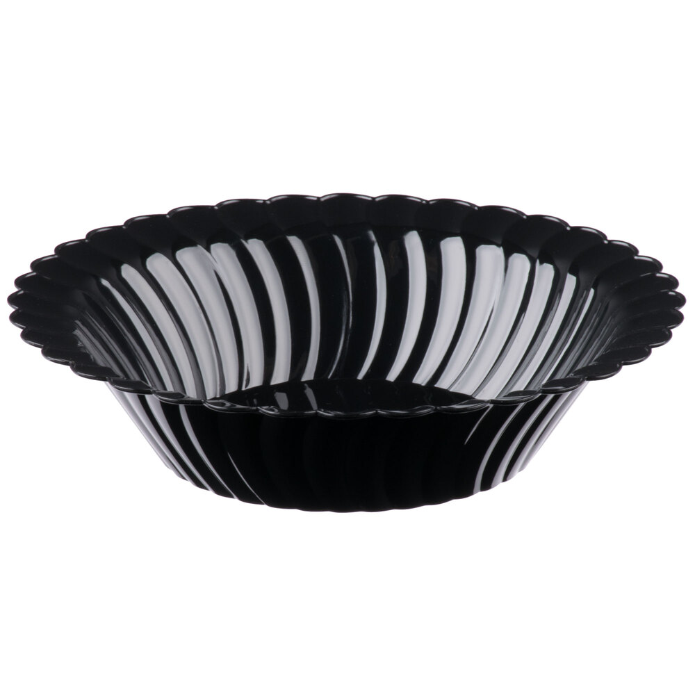 Fineline 211BK Flairware 10 oz. Black Plastic Bowl 180/Case