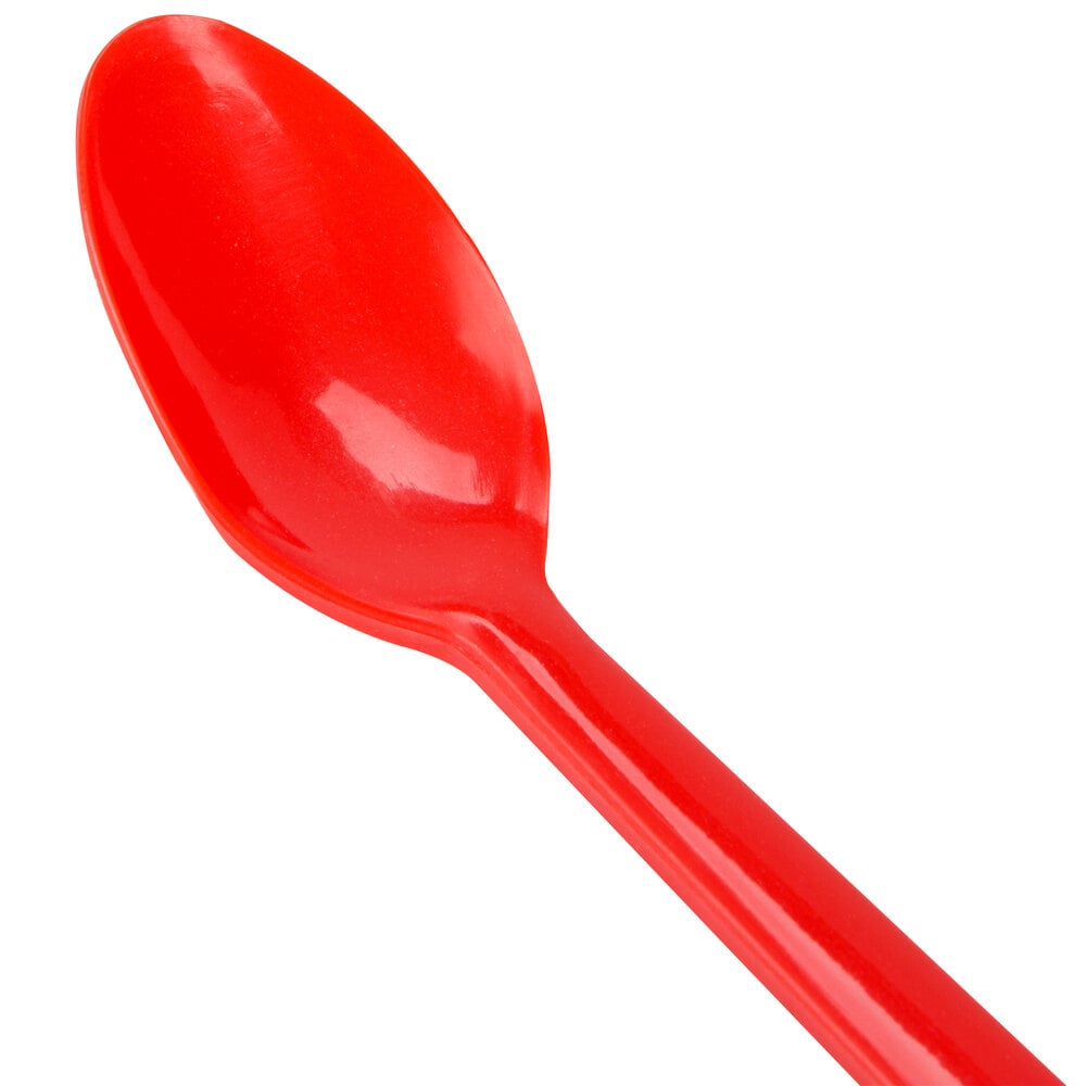 Details about   Red Plastic Spoons Slim Spadey Disposable Spoons & Ice Cream Sampl    e Spoons
