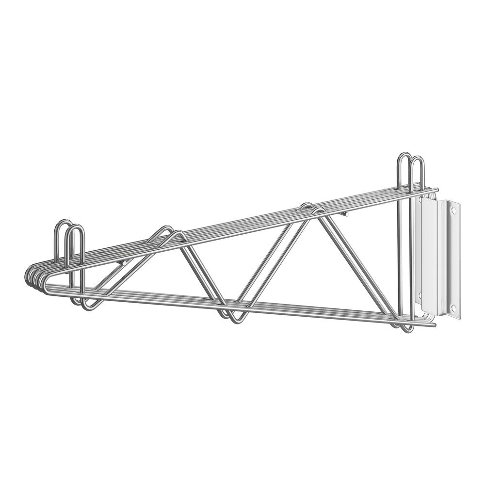 Regency 18 inch Deep Double Wall Mounting Bracket for Adjoining Chrome Wire Shelving