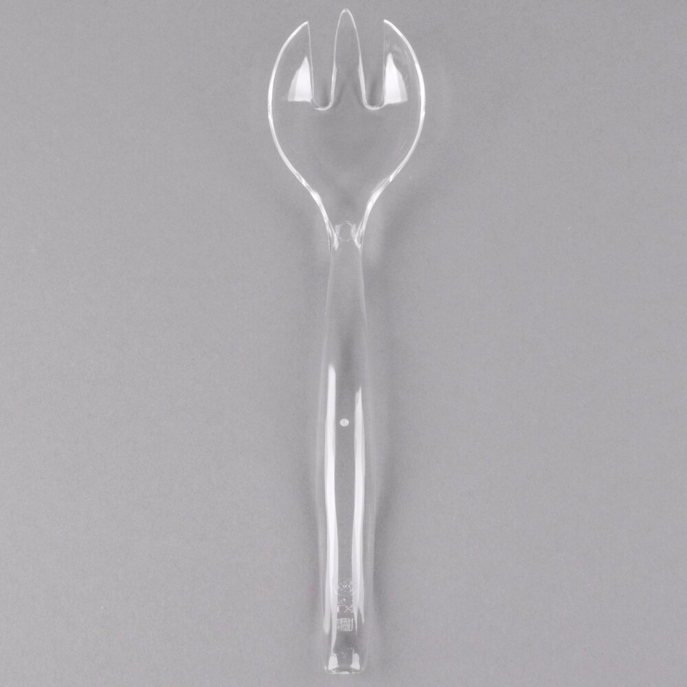 Sabert UCL72F 10" Clear Disposable Plastic Serving Fork 6/Pack