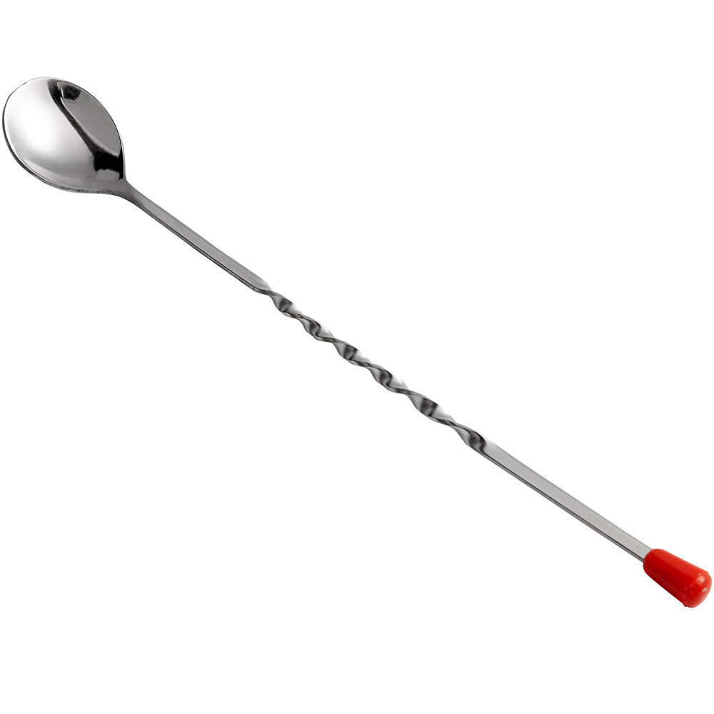 Bar Spoon 11" Red Ball Bar Spoon