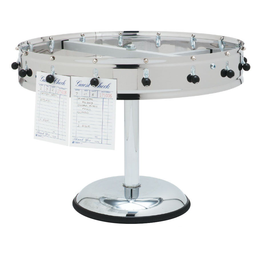 Carlisle 3812MP 12 Clip with Pedestal Base Portable Order Wheel Ticket