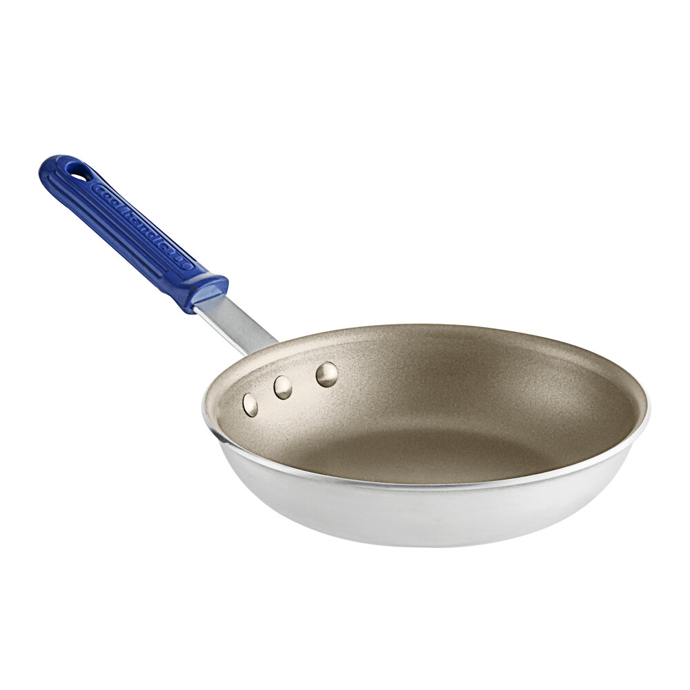 Vollrath S4008 Wear-Ever 8 Aluminum Non-Stick Fry Pan with PowerCoat2  Coating and Blue Cool Handle