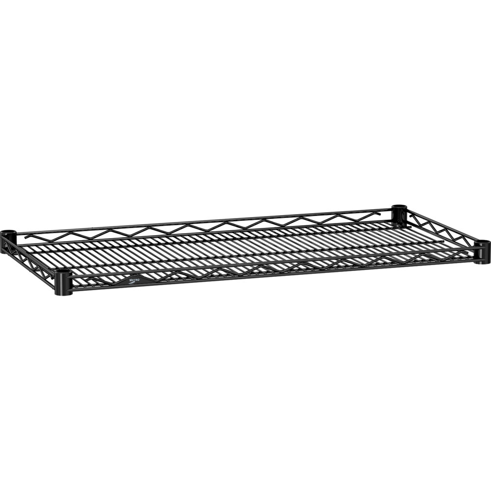 Metro HDM1836BL Super Erecta Black Drop Mat Wire Shelf - 18