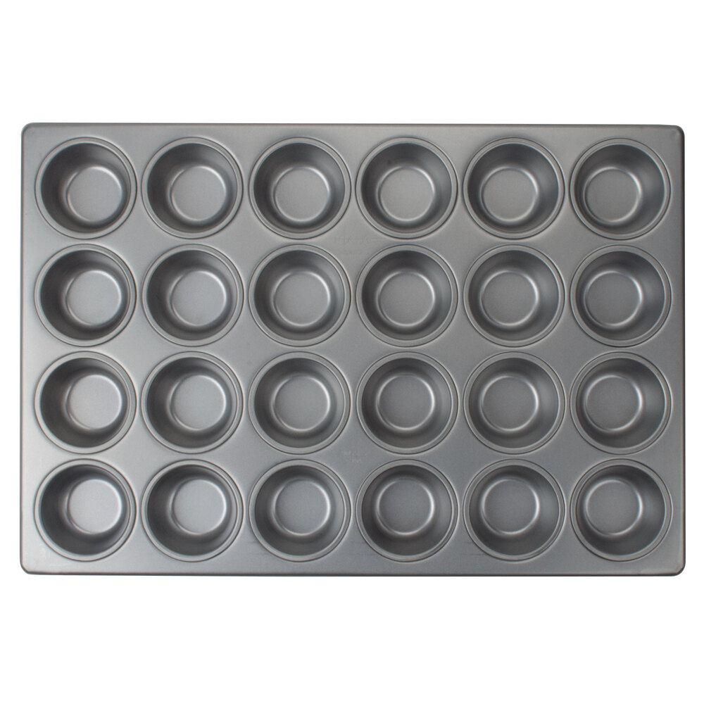 24 Cup Aluminized Steel Cupcake / Muffin Pan 3.8 oz. 14 1/16" x 20 11/16"
