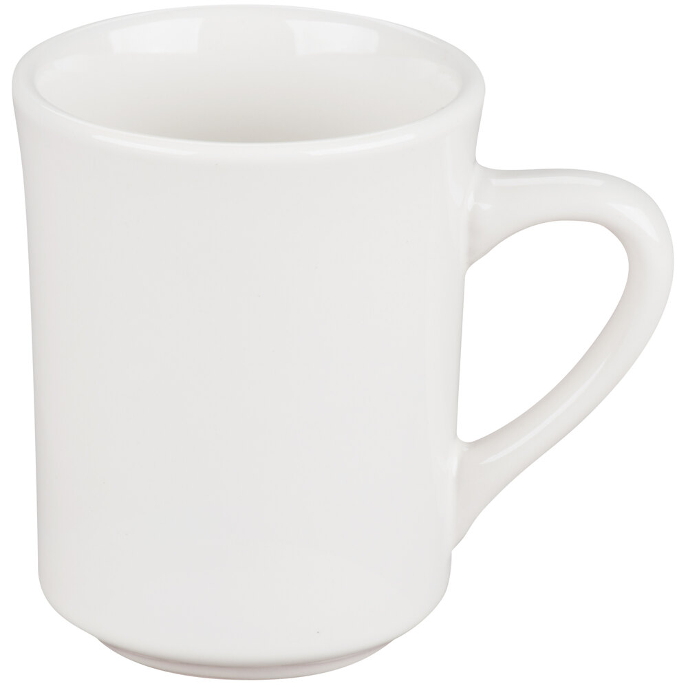 Acopa 8 oz. Customizable Ivory (American White) Stoneware Mug - 12