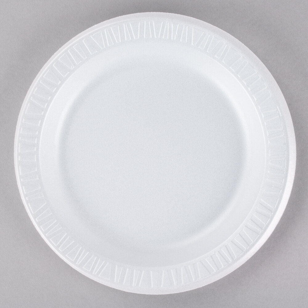 Quiet Classic Laminated Foam Dinnerware Plate, 9 dia, White, 125/Pack -  mastersupplyonline