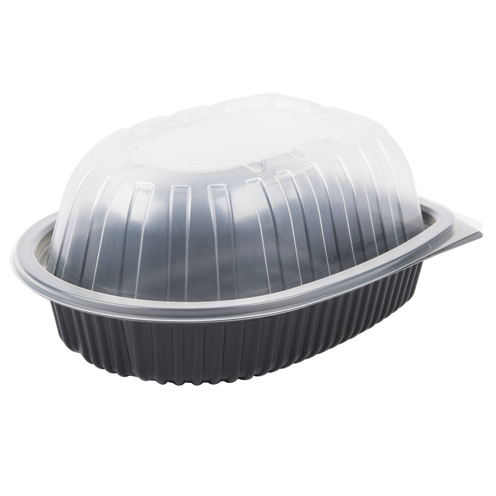 Large Microwavable Chicken Roaster TakeOut Container with High Dome