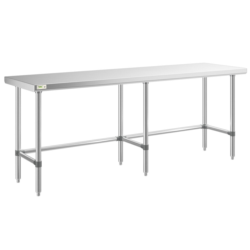 Regency 24 inch x 84 inch 16-Gauge 304 Stainless Steel Commercial Open Base Work Table