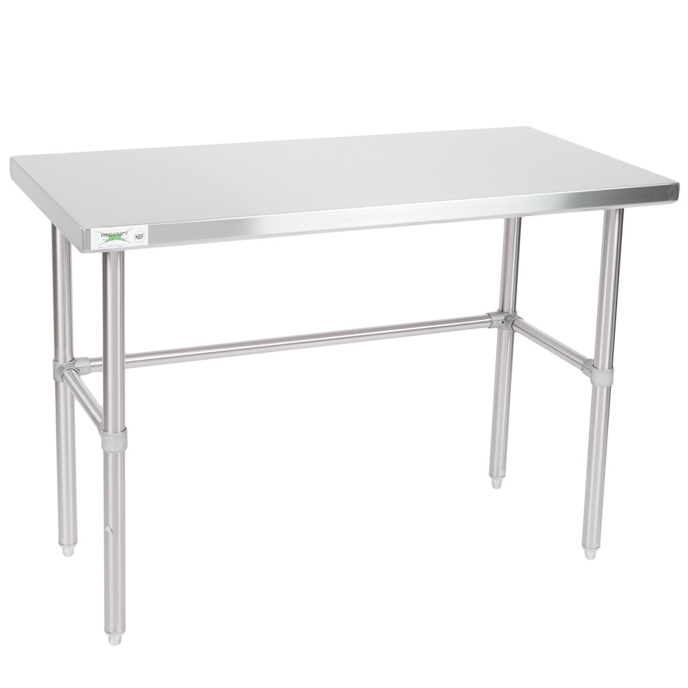 Regency 24" x 48" 16-Gauge 304 Stainless Steel Commercial Open Base ...
