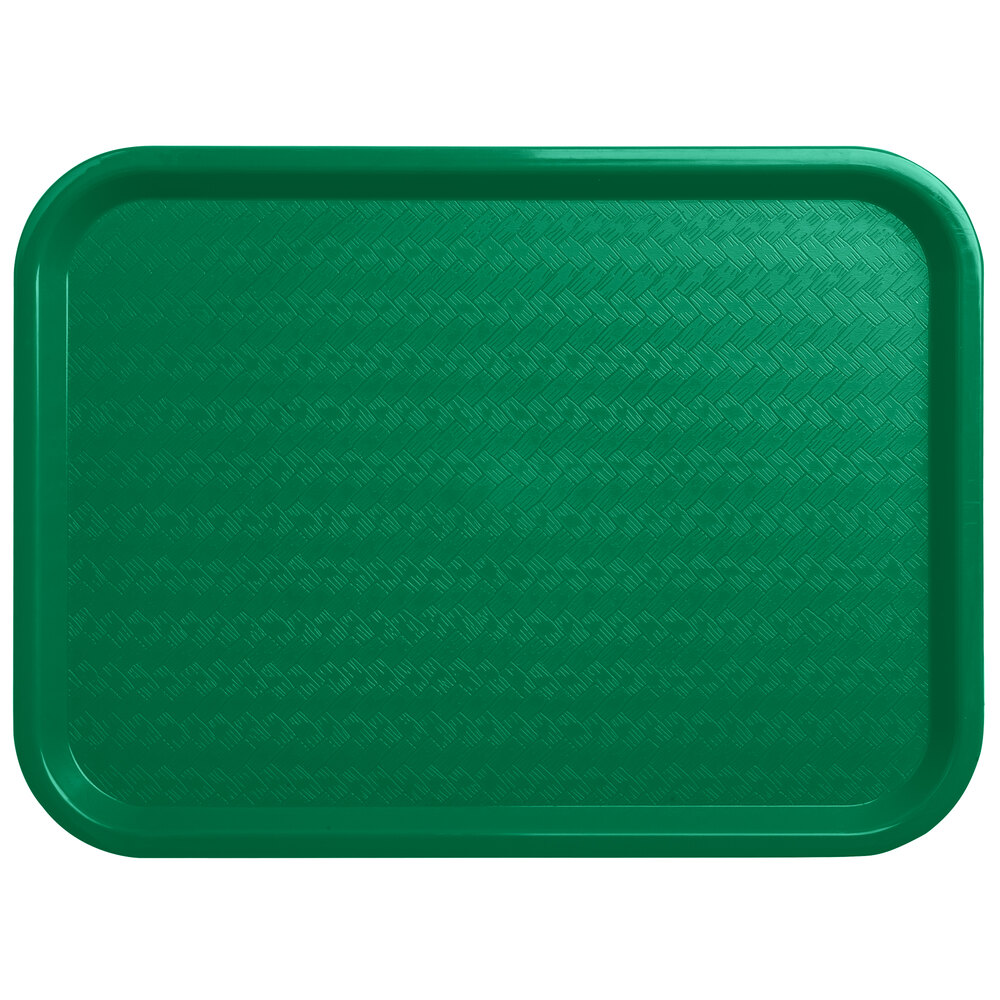 Carlisle CT121609 Cafe 12" x 16" Green Standard Plastic Fast Food Tray