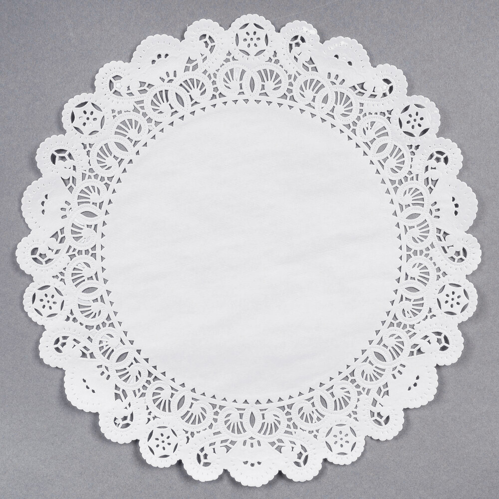 14 Inch PEPPERLONELY 50 PC Ivory Lace Normandy Grease Proof Doilies 