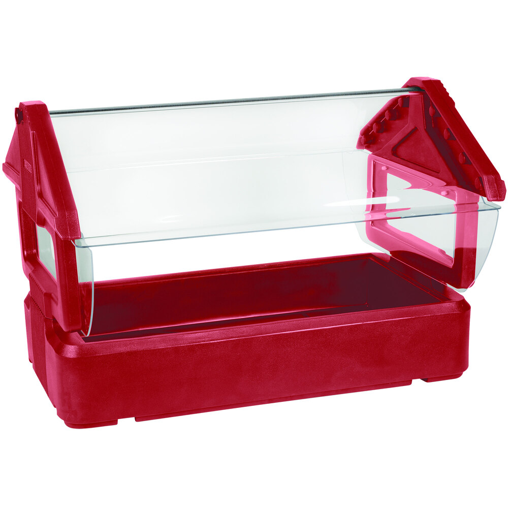 Carlisle 660005 Six Star Red 4' Tabletop Food / Salad Bar with Sneeze Guard