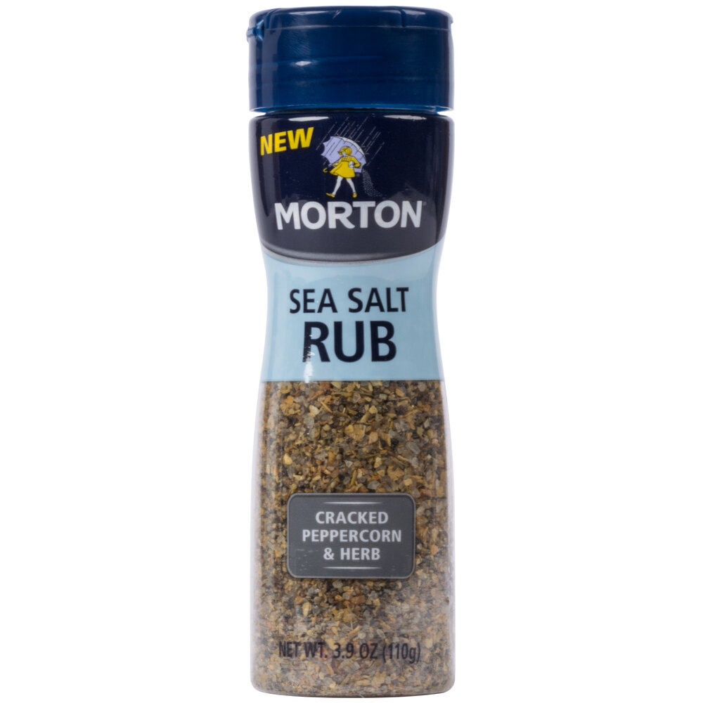 Morton 3.9 oz. Cracked Peppercorn and Herb Sea Salt Rub