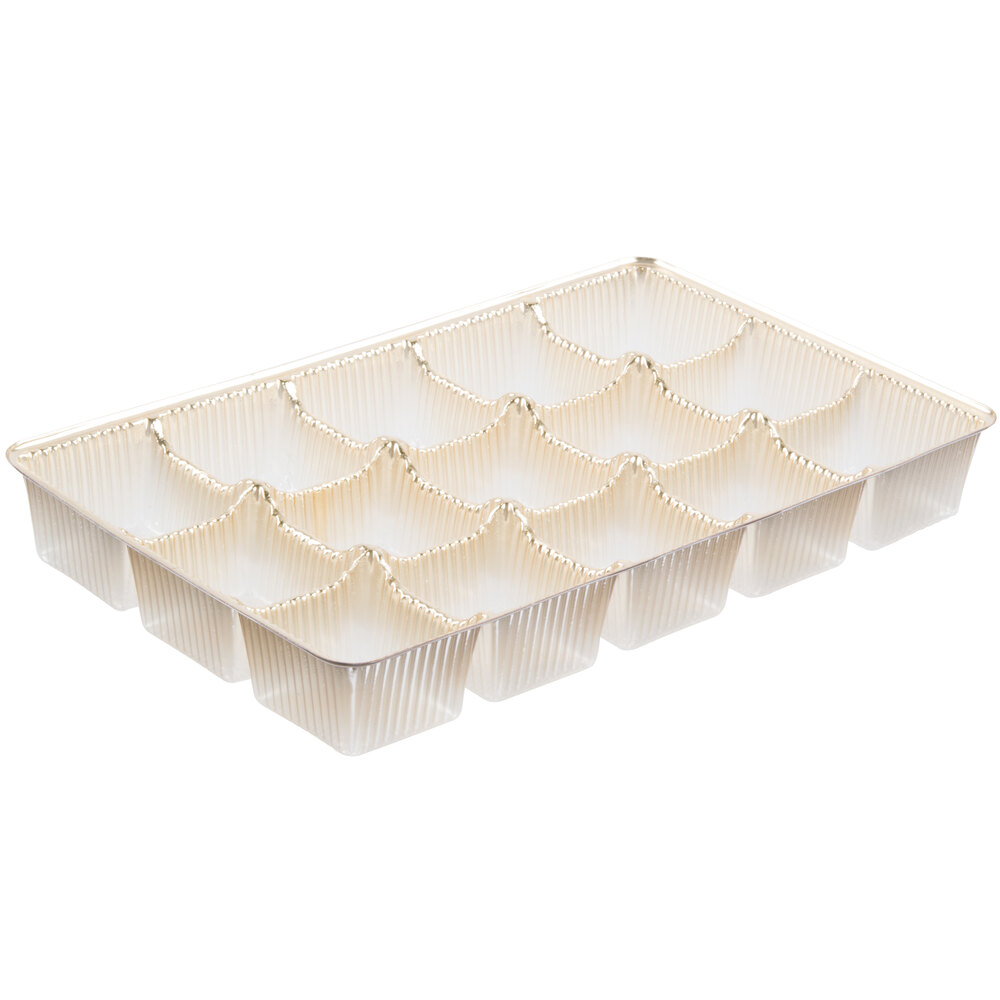 6 7/8" x 4 1/4" x 7/8" Gold 15Cavity Candy Tray 250/Case