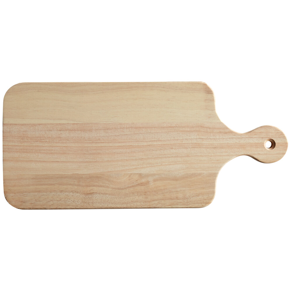 Choice 13 1/4 x 8 Wooden Bread / Charcuterie Cutting Board with 4 3/4  Handle