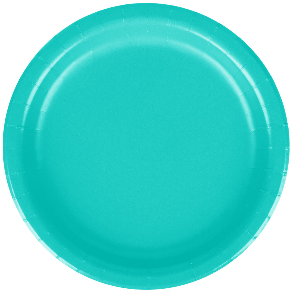 Creative Converting 324766 7" Teal Lagoon Paper Plate 24/Pack